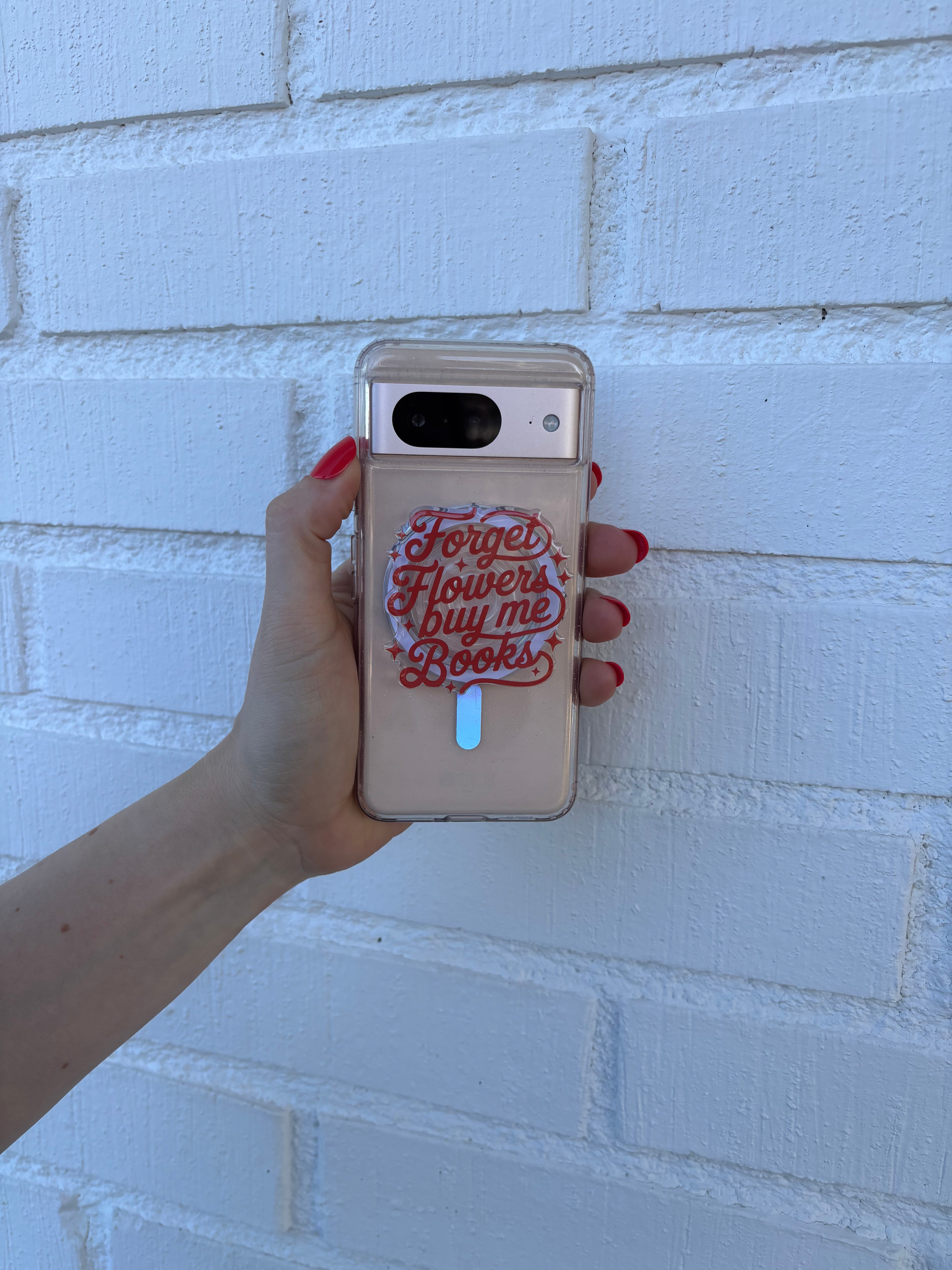Phone Grip - Forget flowers buy me books