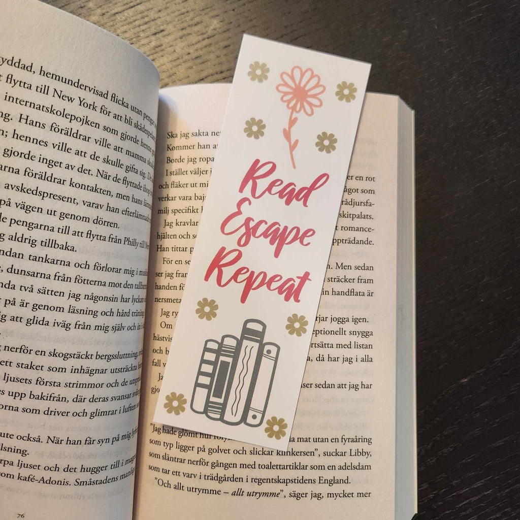 Bokmärke papper - Read Escape Repeat