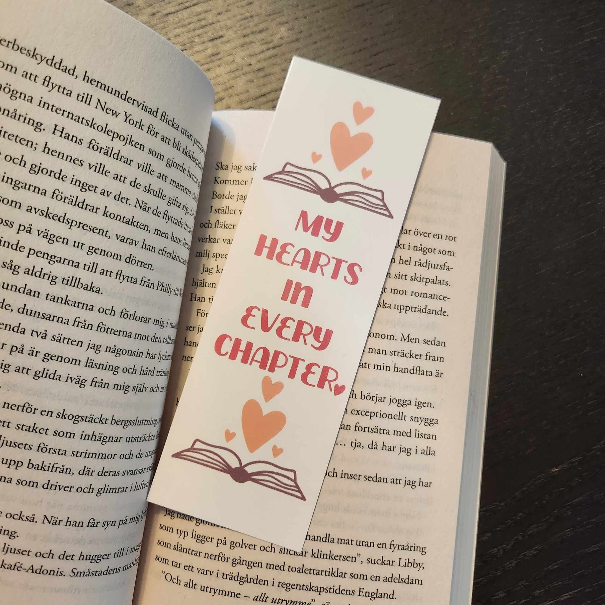 Bokmärke papper - My Heart In Every Chapter