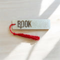 Träbokmärke - Bookworm