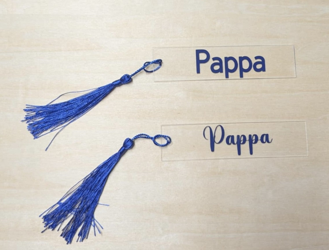 Unikt Bokmärke Transparent Blå