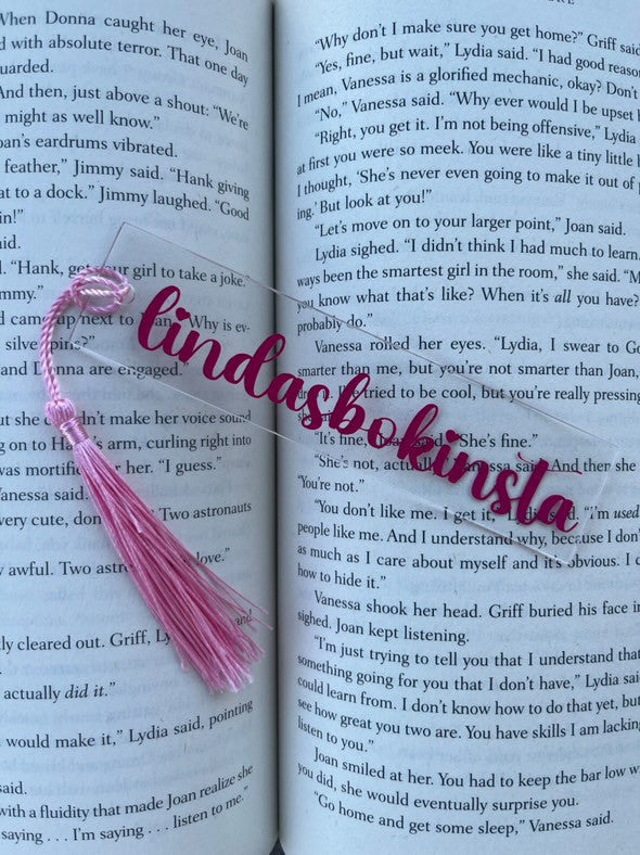 Unikt Bokmärke Transparent Rosa