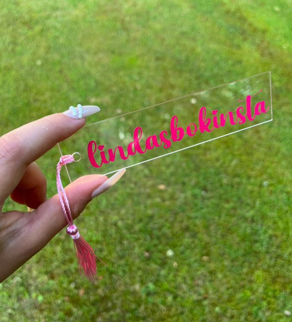 Unikt Bokmärke Transparent Rosa