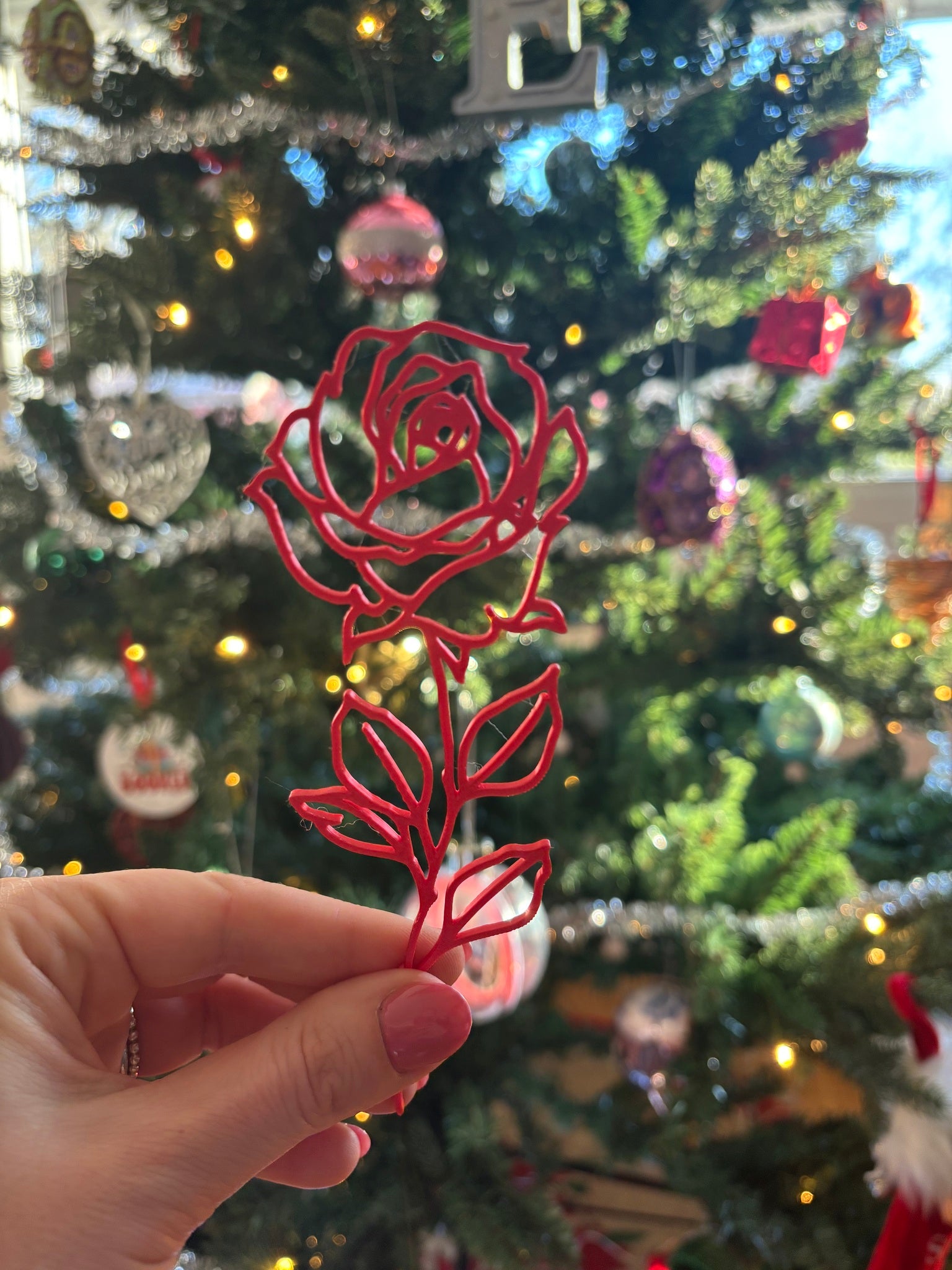 Bokmärke - Ros röd