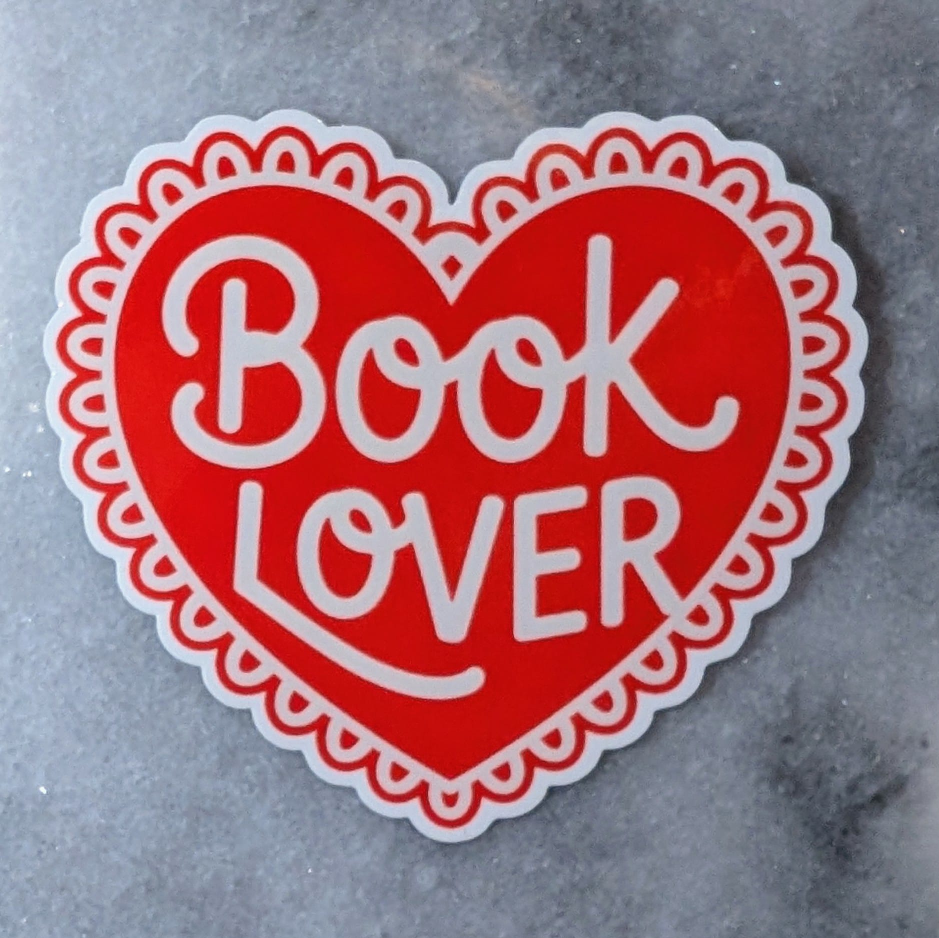 Vinylsticker - Book Lover Heart