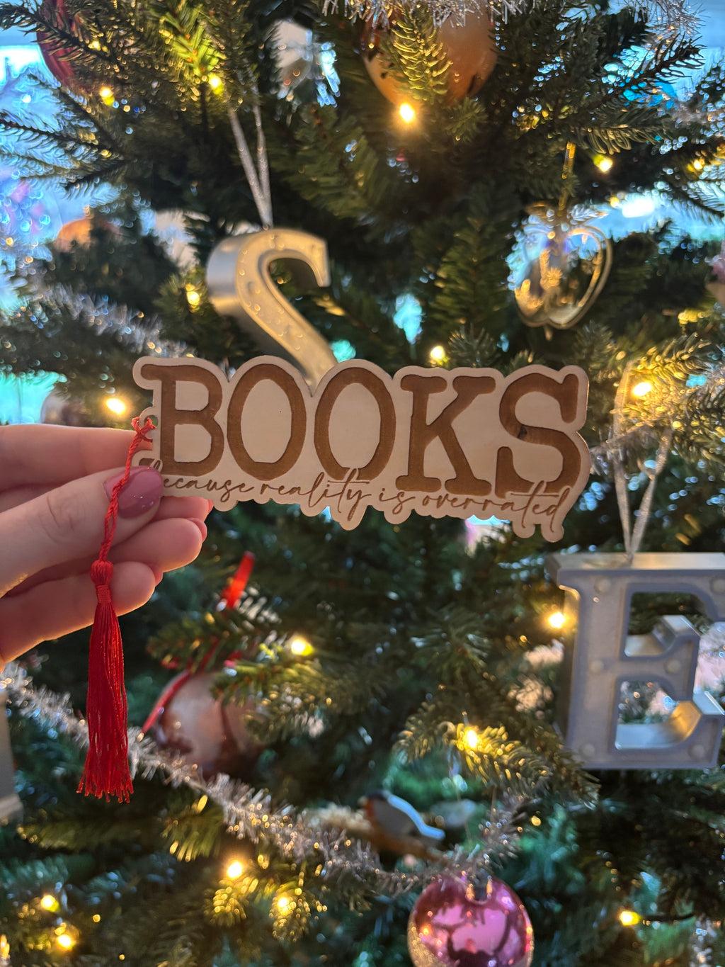 Träbokmärke - Books