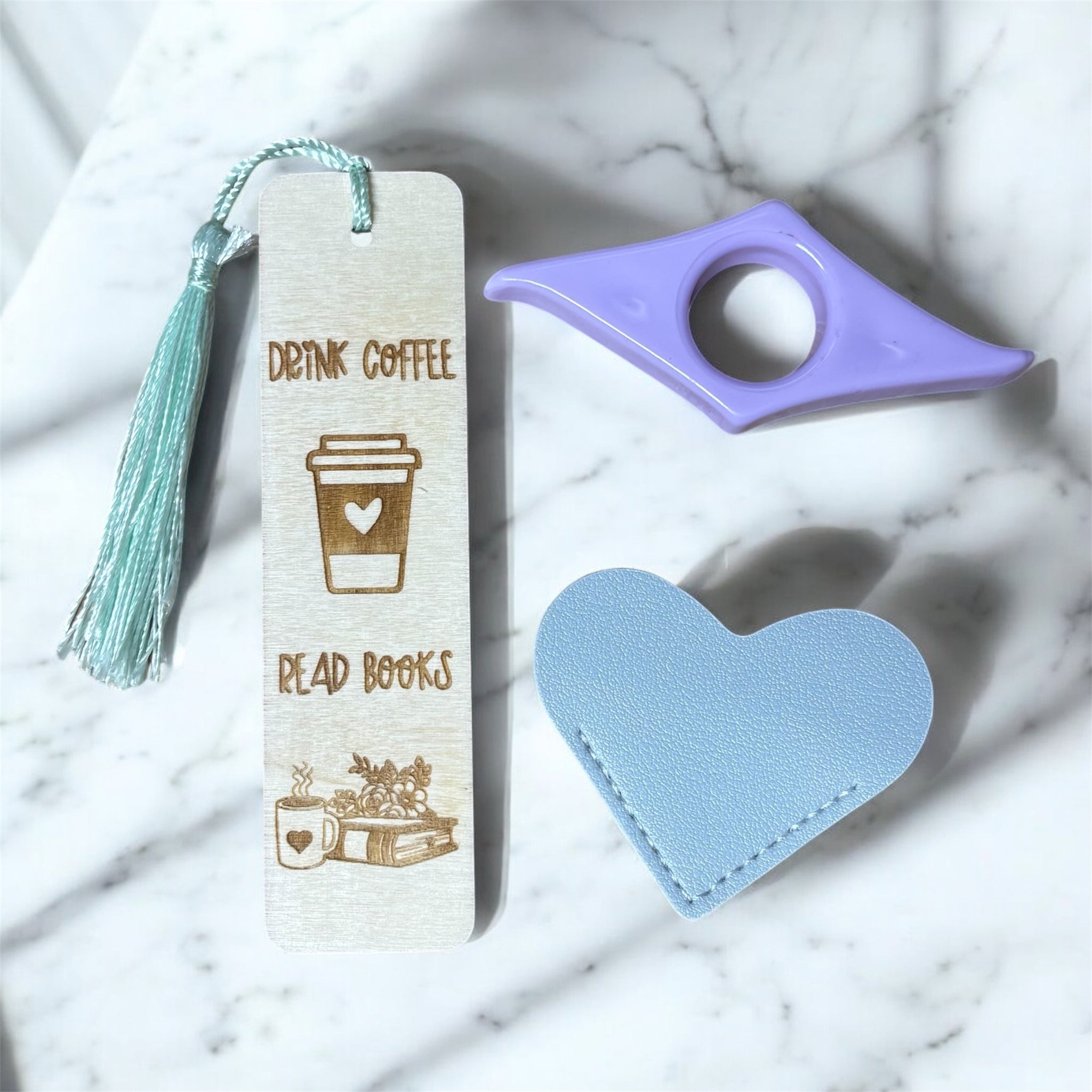 Bokmärkesset Blue Glitter