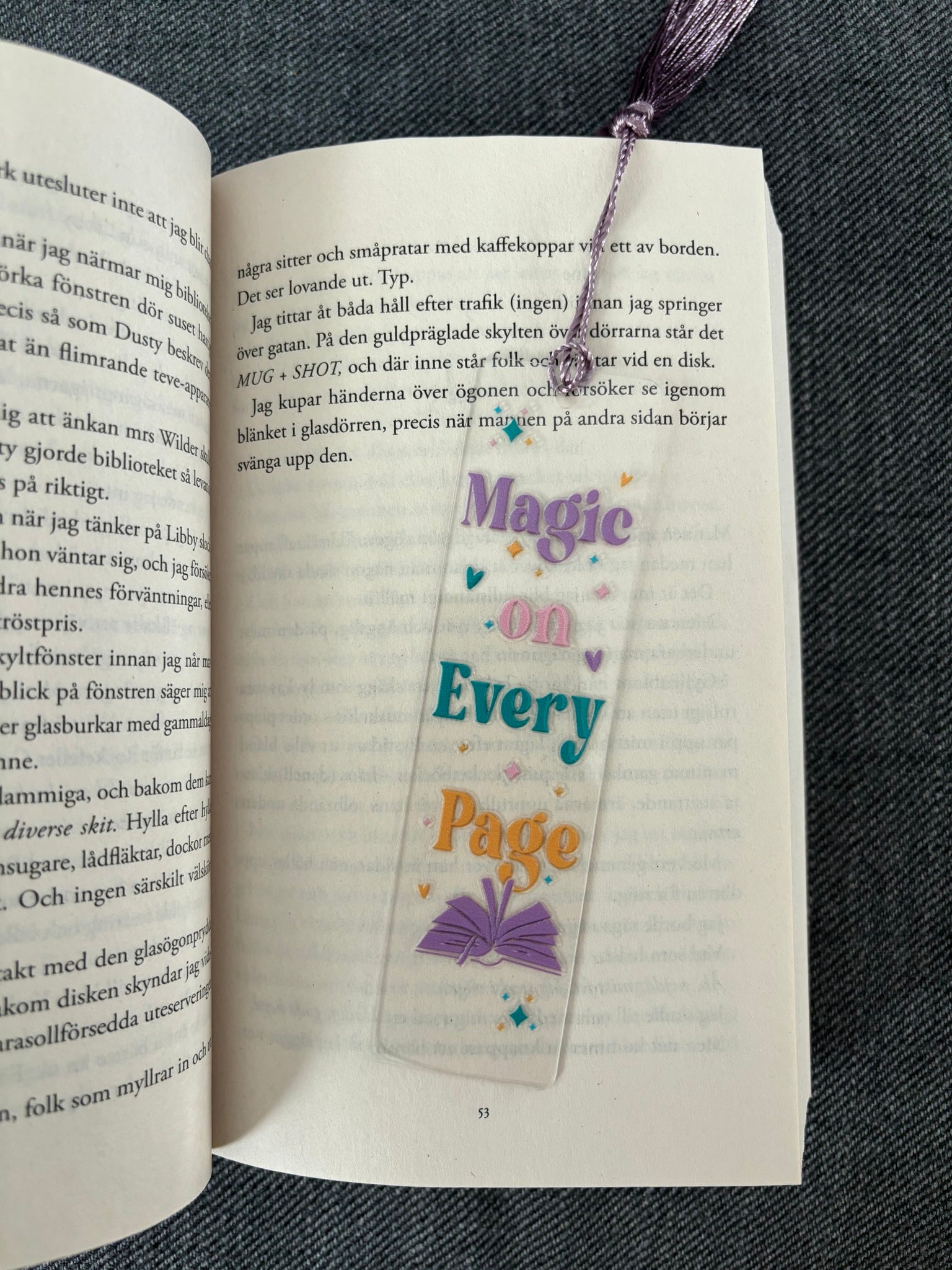 Bokmärke Transparent - Magic on every page