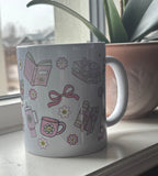 Mugg - Books and flowers
