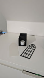 Dekorationsfönster Svart