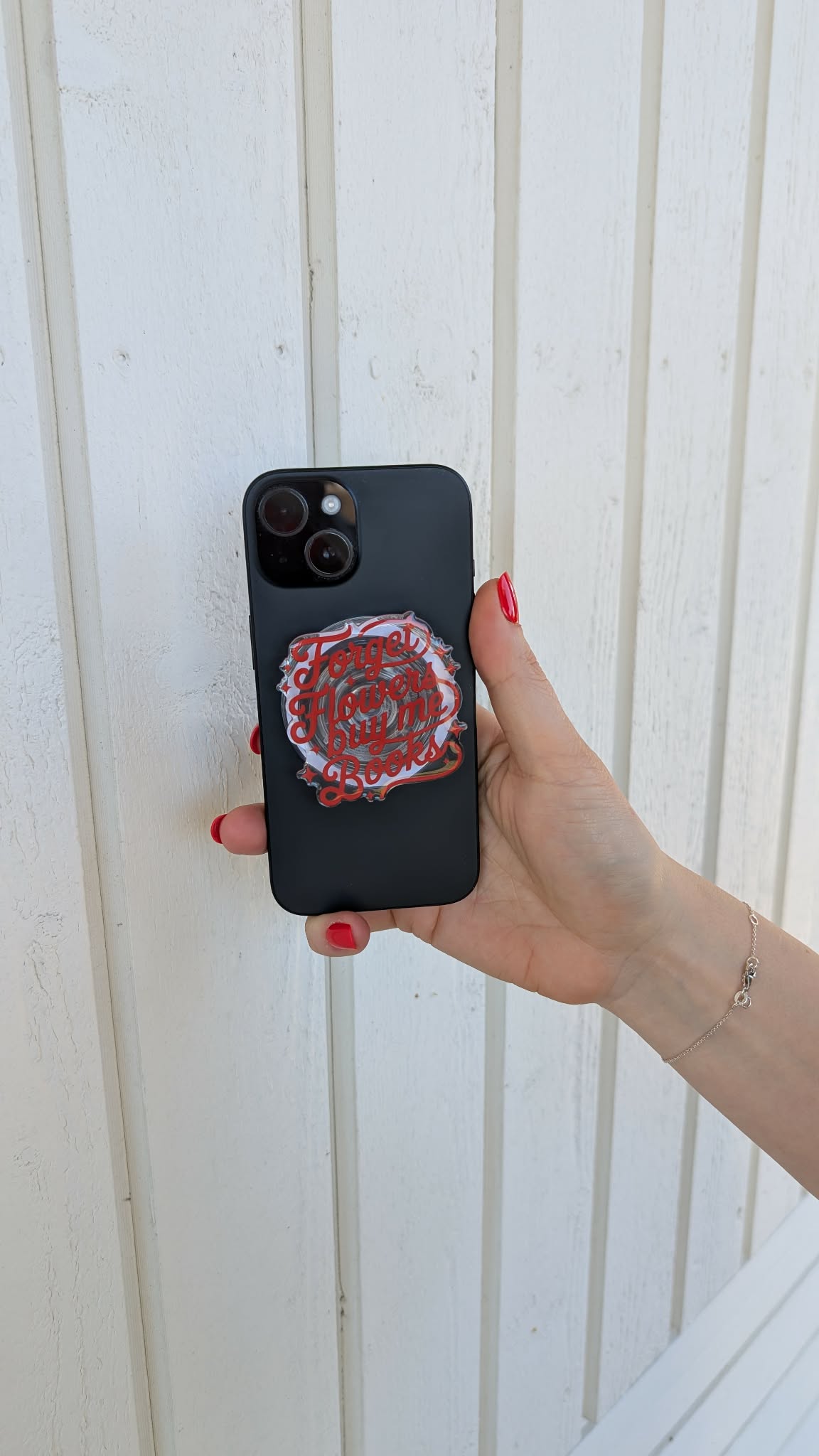 Phone Grip - Forget flowers buy me books