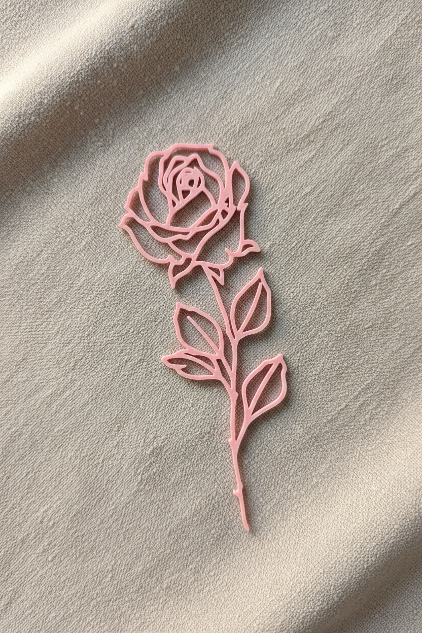 Bokmärke - Ros rosa