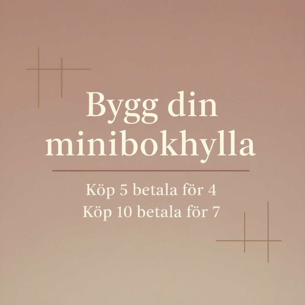 Bygg din minibokhylla – grafisk med båda erbjudanden